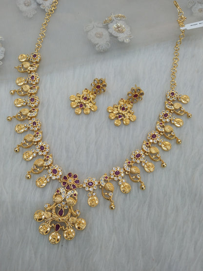 Gold necklace Jewellery Set/ gold polki necklace Indian tishi Jewellery