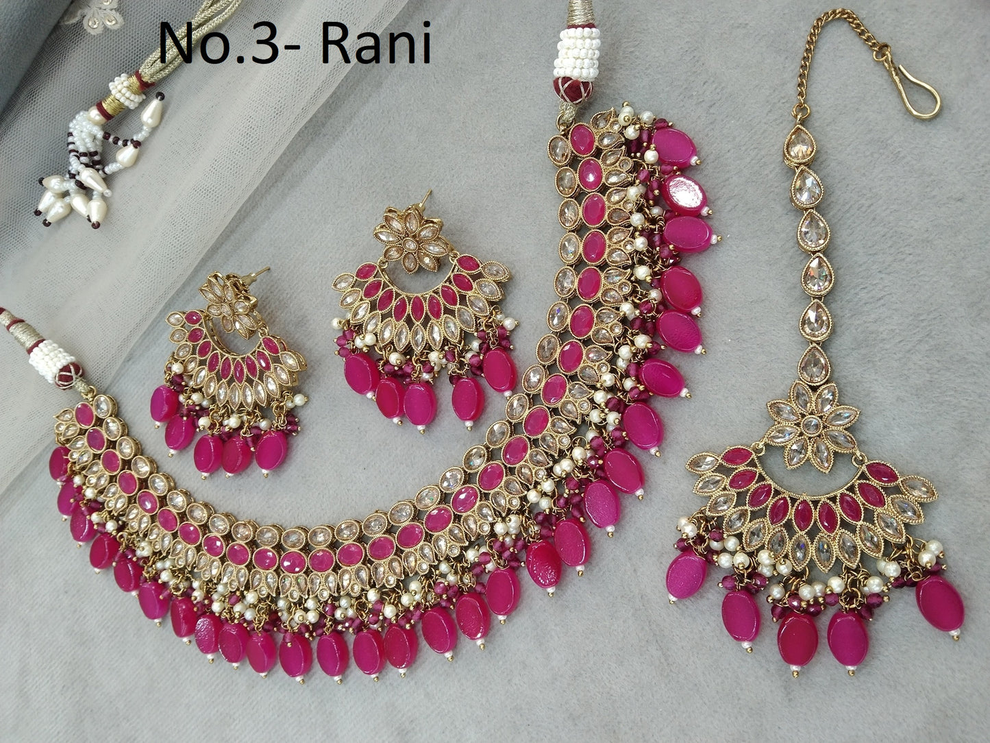 Antique Gold Necklace Set/ Antique gold rani Indian Bridal trend Jewellery