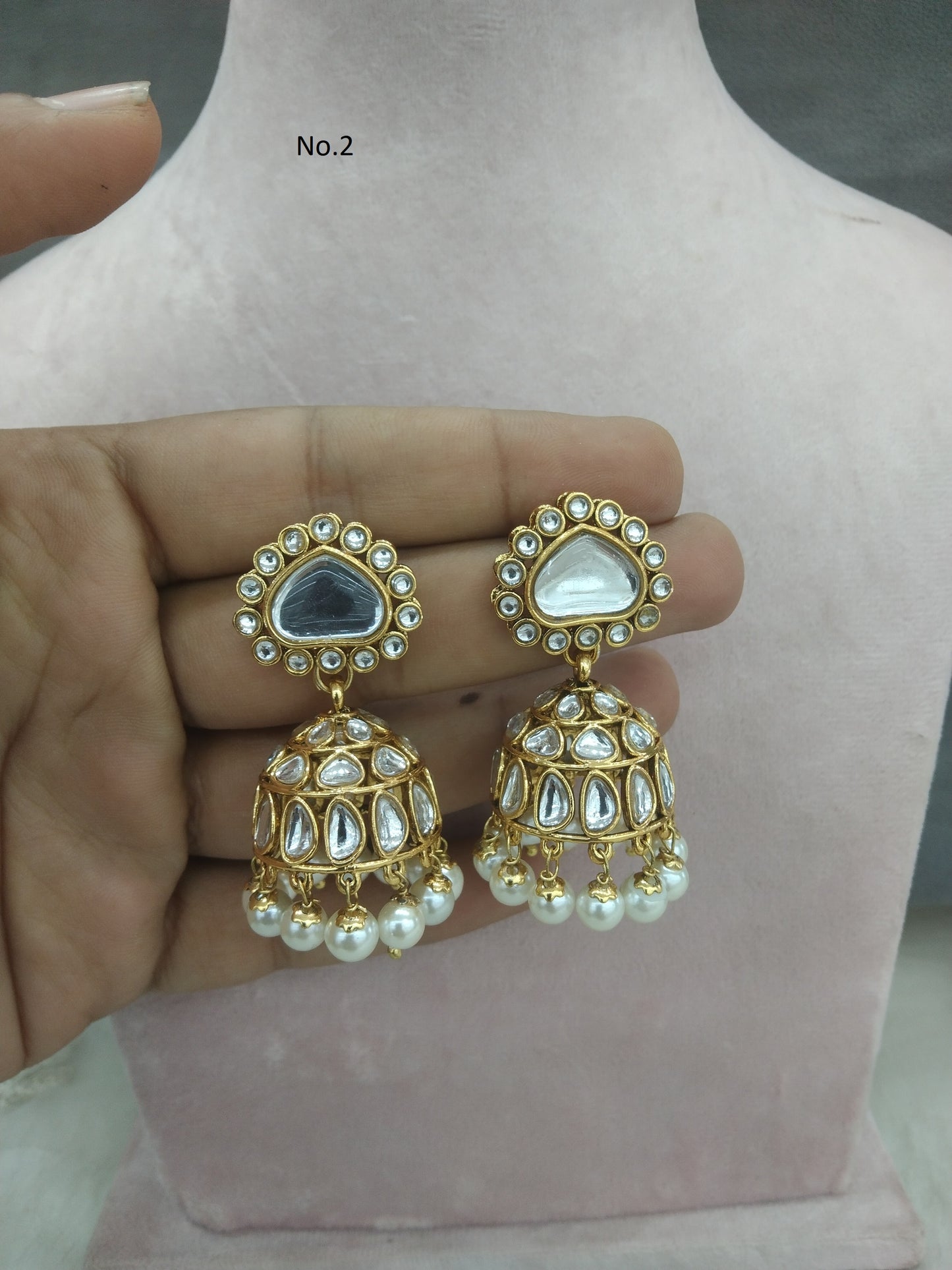 Indian Earrings tikka Jewellery/gold  Earrings tikka set/ bollywood Earrings meena Set