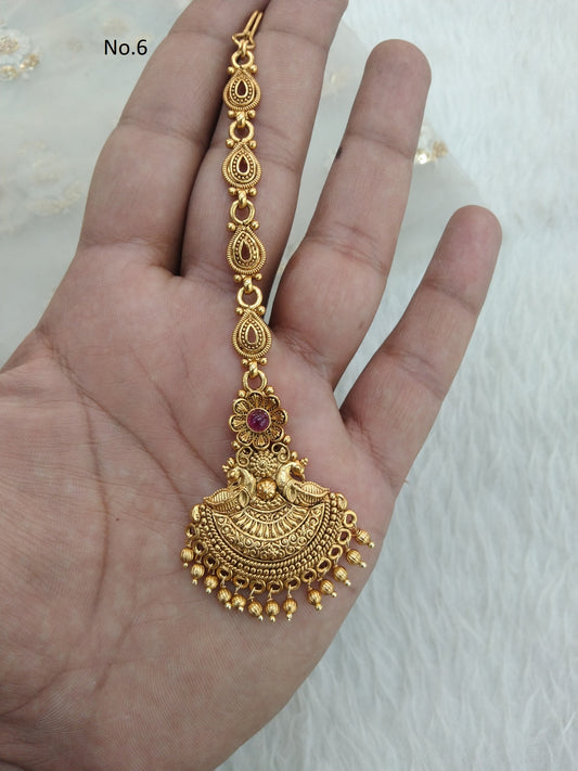 Gold polki Tika Tikka Jewellery Indian Headpiece Tikka toni Jewellery