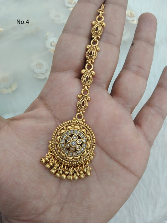 Gold polki Tika Tikka Jewellery Indian Headpiece Tikka toni Jewellery