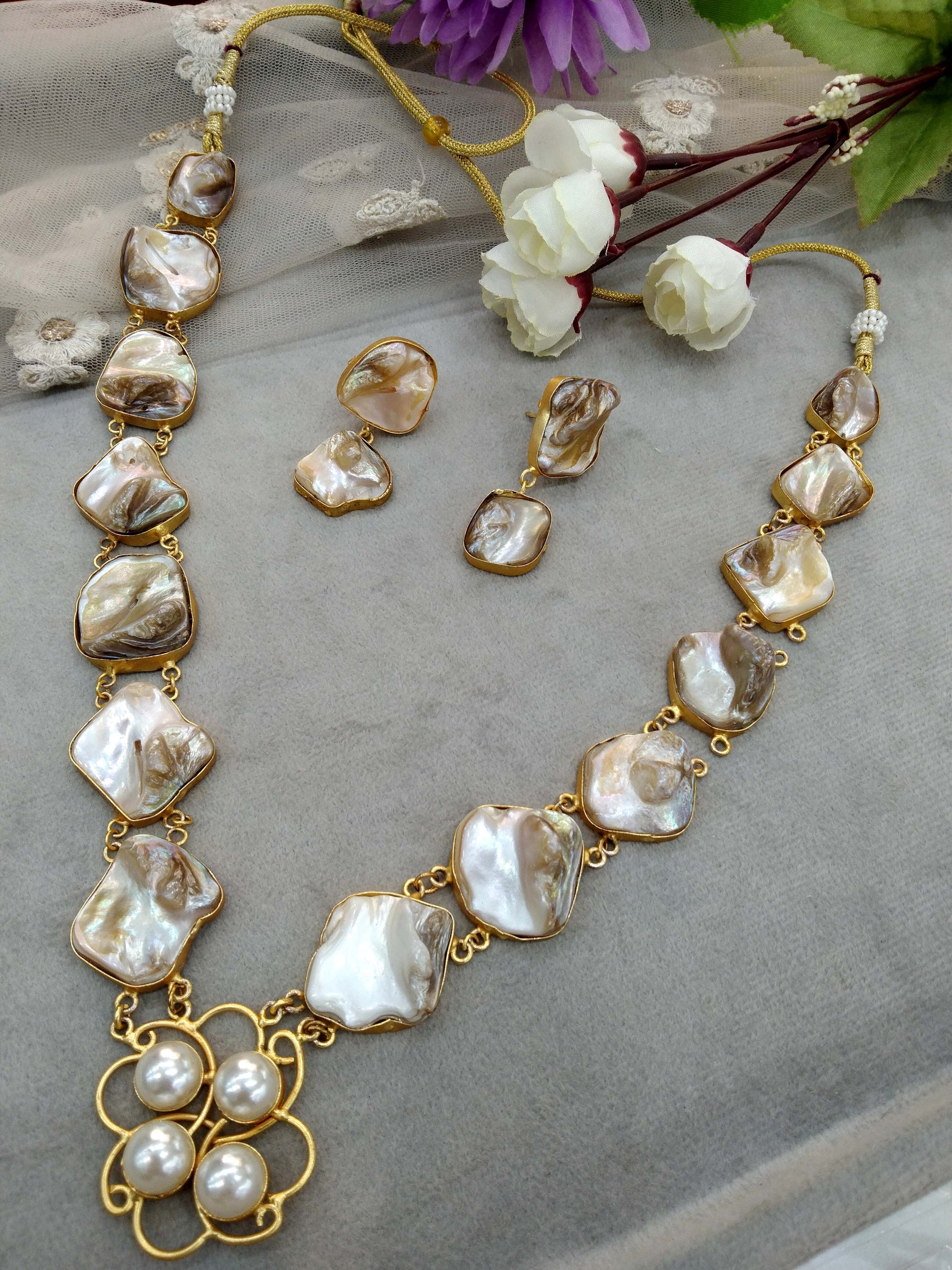 Uncut stone necklace discount