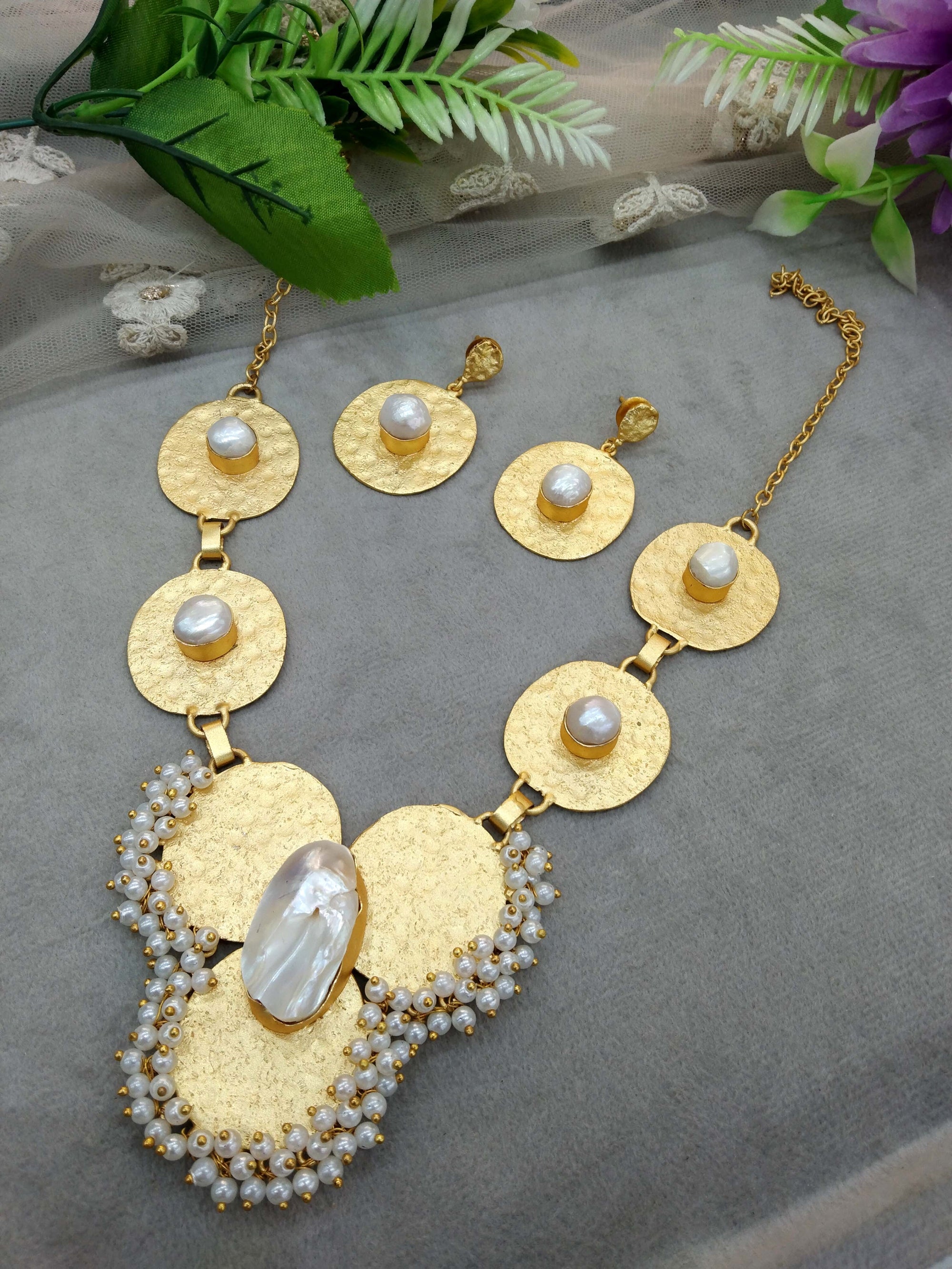 Uncut stone necklace clearance