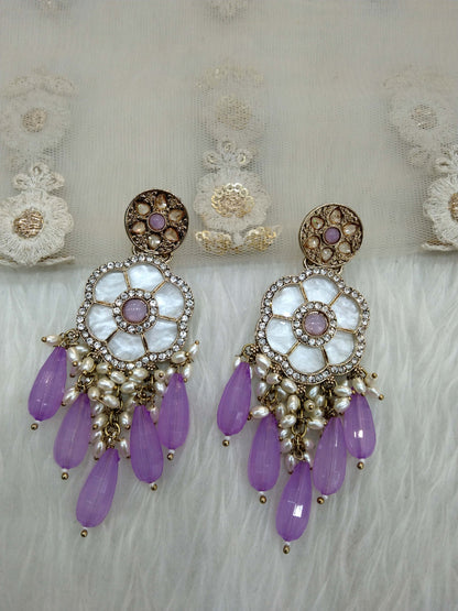 Lavendre Indian Earrings Jewellery/ Earrings/ bollywood Earrings sital Set