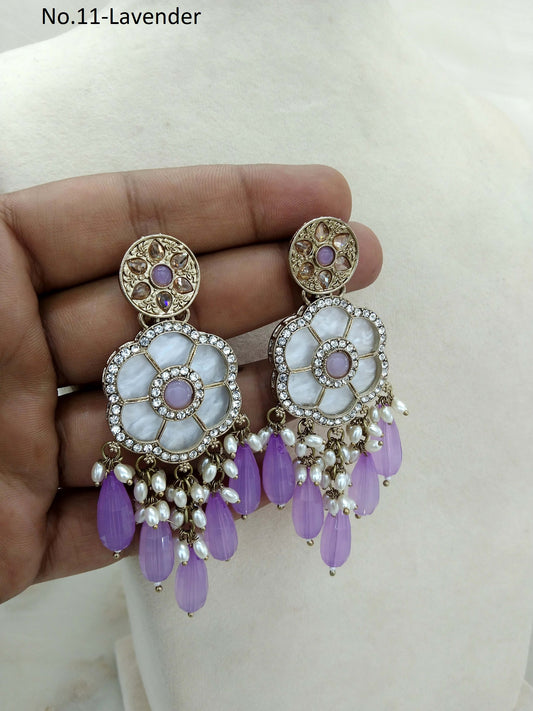 Lavendre Indian Earrings Jewellery/ Earrings/ bollywood Earrings sital Set