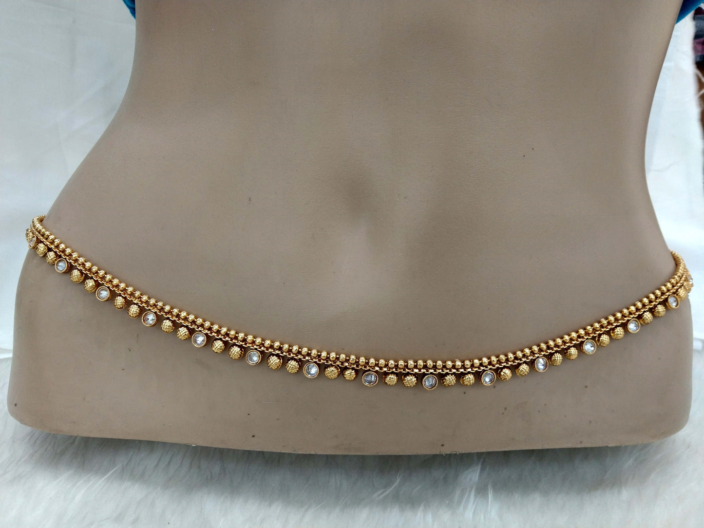 Gold Sari Saree Belly Chain Jewellery Indian Kamarbandh Kamarband Online