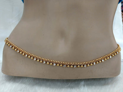 Gold Sari Saree Belly Chain Jewellery Indian Kamarbandh Kamarband Online