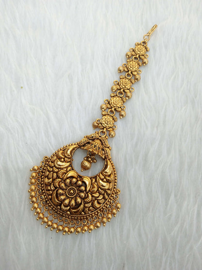 Gold polki Tika Tikka Jewellery Indian Headpiece Tikka toni Jewellery
