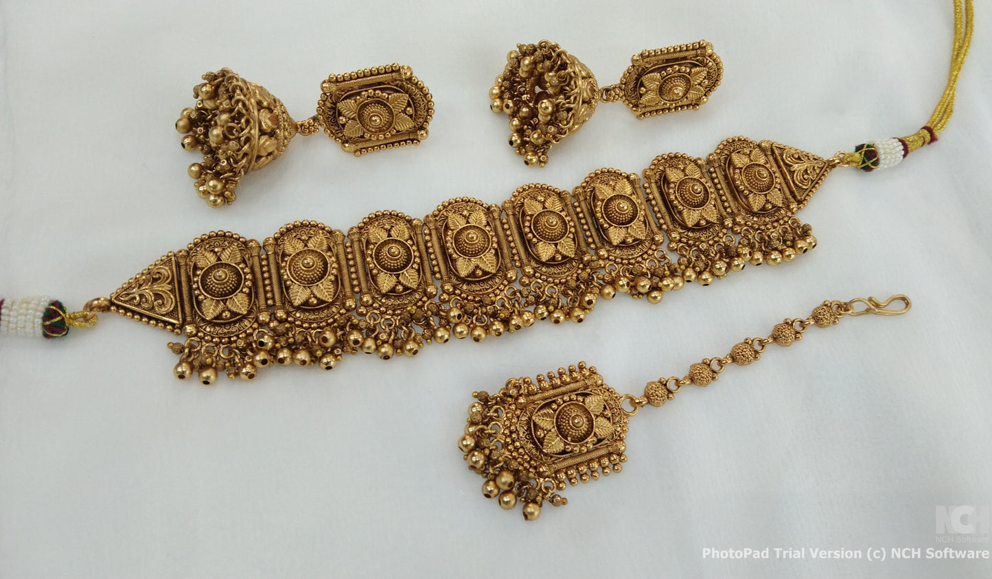 Indian Jewellery Gold Polki Choker Indian Jewellery  Selvi Set