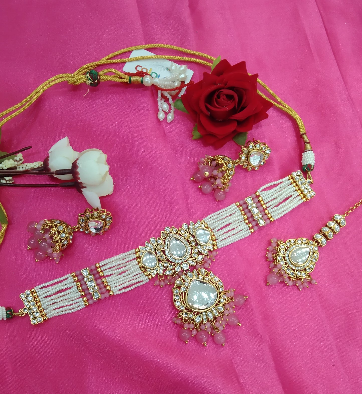 Gaajri Kundan Choker Jewellery Jesse Set