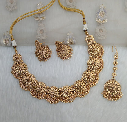 Gold polki necklace set Indian Irya Jewellery