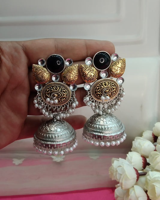Brass Jhumka Bollywood Prabha Earrings