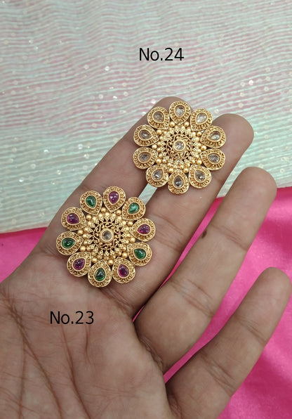 Gold Cocktail Indian Finger Rings