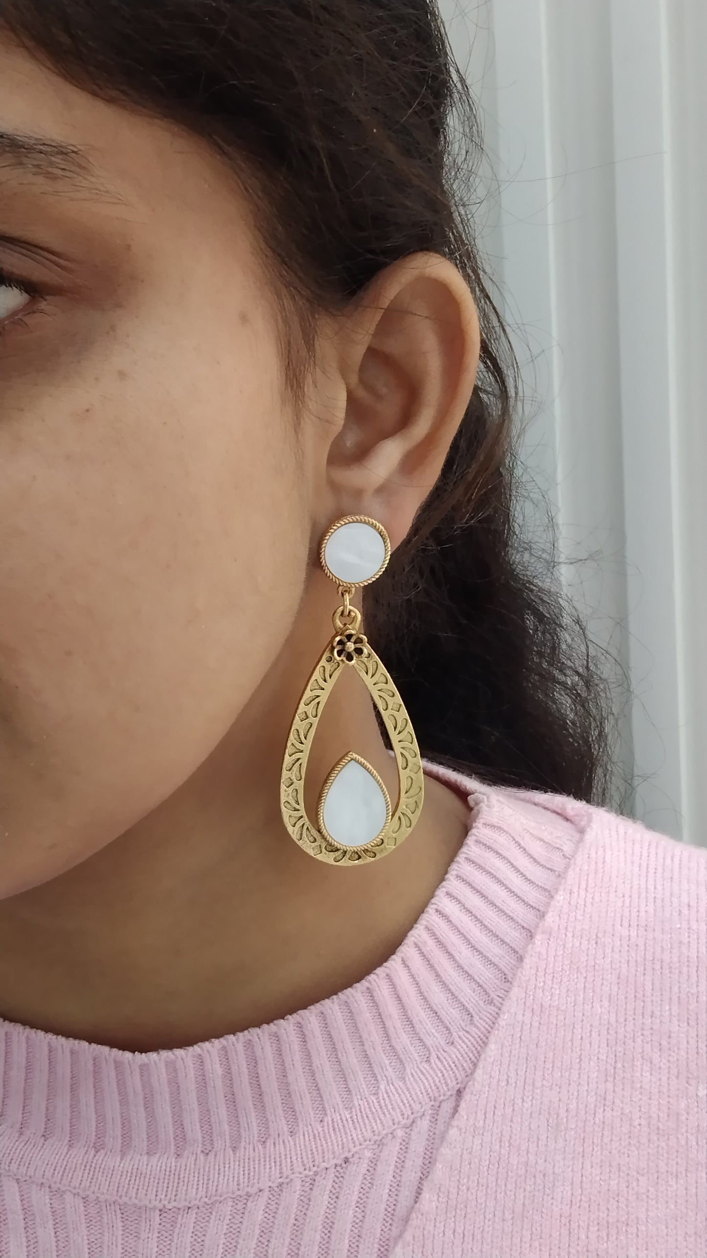 Brass  Bollywood Prabha Earrings