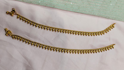 Gold Polki Anklets Jhanjar Payal Indian Jewellery Prince Set