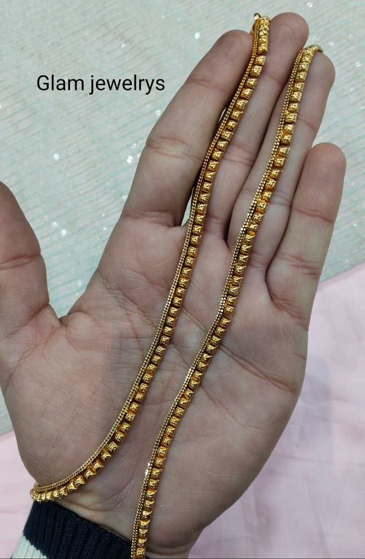 Gold Polki Anklets Jhanjar Payal Indian Jewellery Prince Set