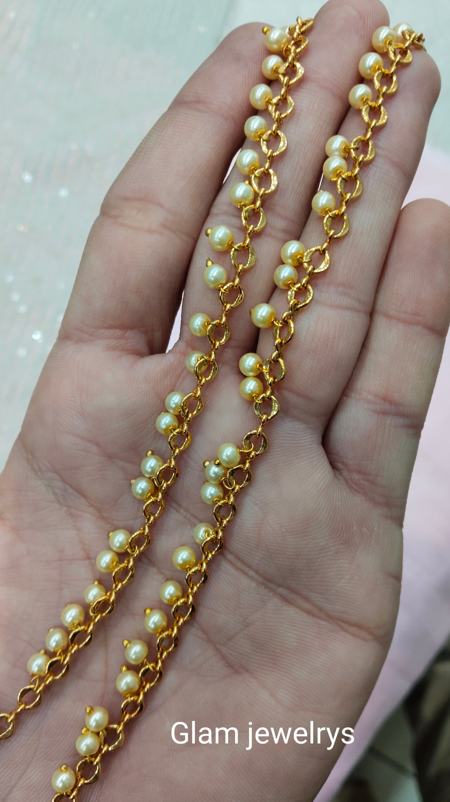 Gold Polki Anklets Jhanjar Payal Indian Jewellery Prince Set