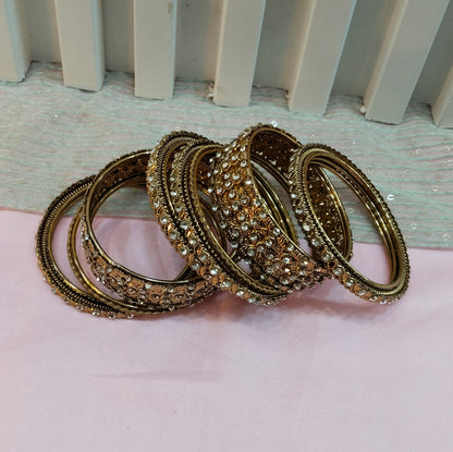 Indian bangles jewelry Set/Traditional bollywood jewelry/Antique gold bangles