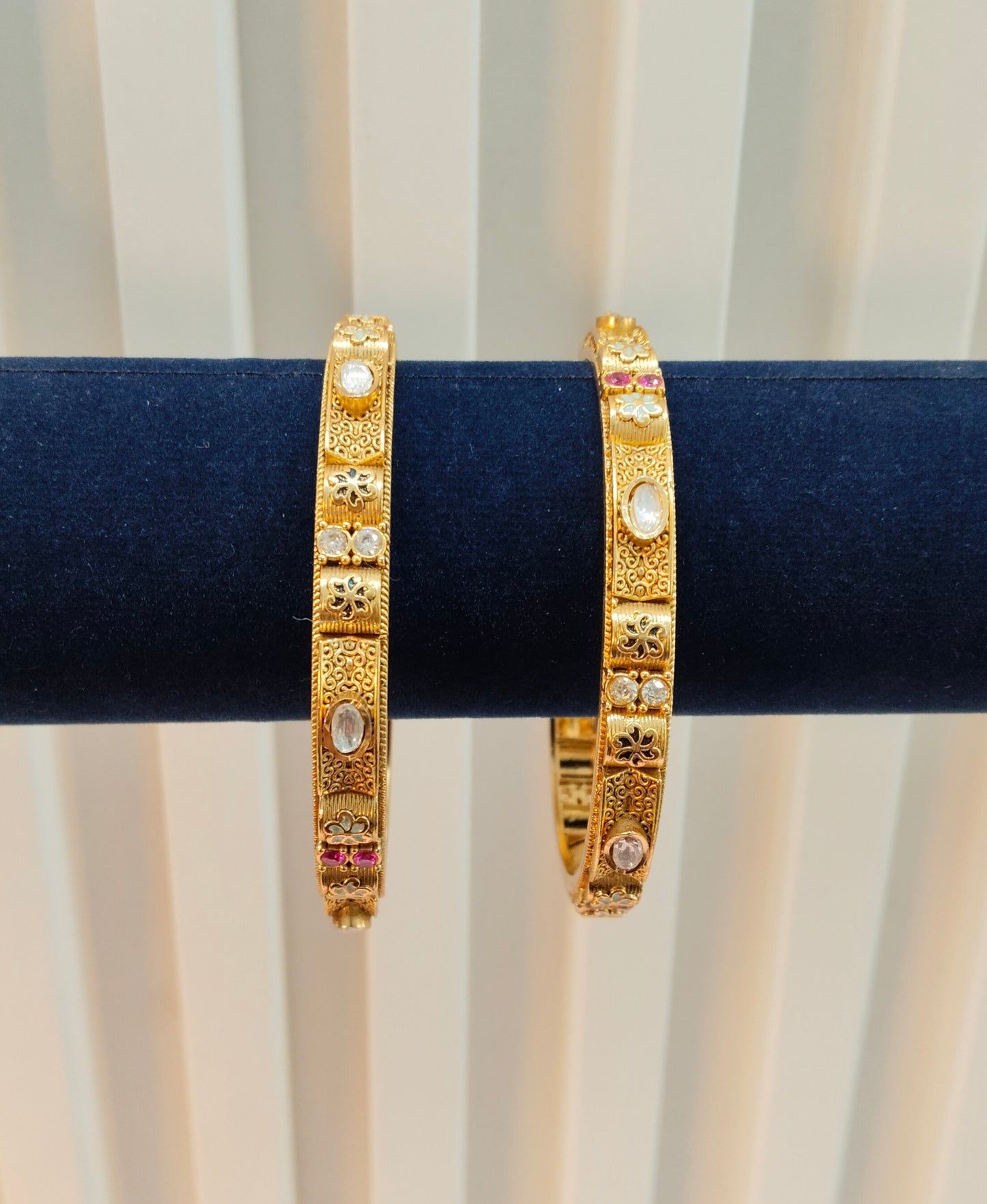 2.6 Size Indian bangles jewelry /Traditional bollywood jewelry/Ruby gold bangles