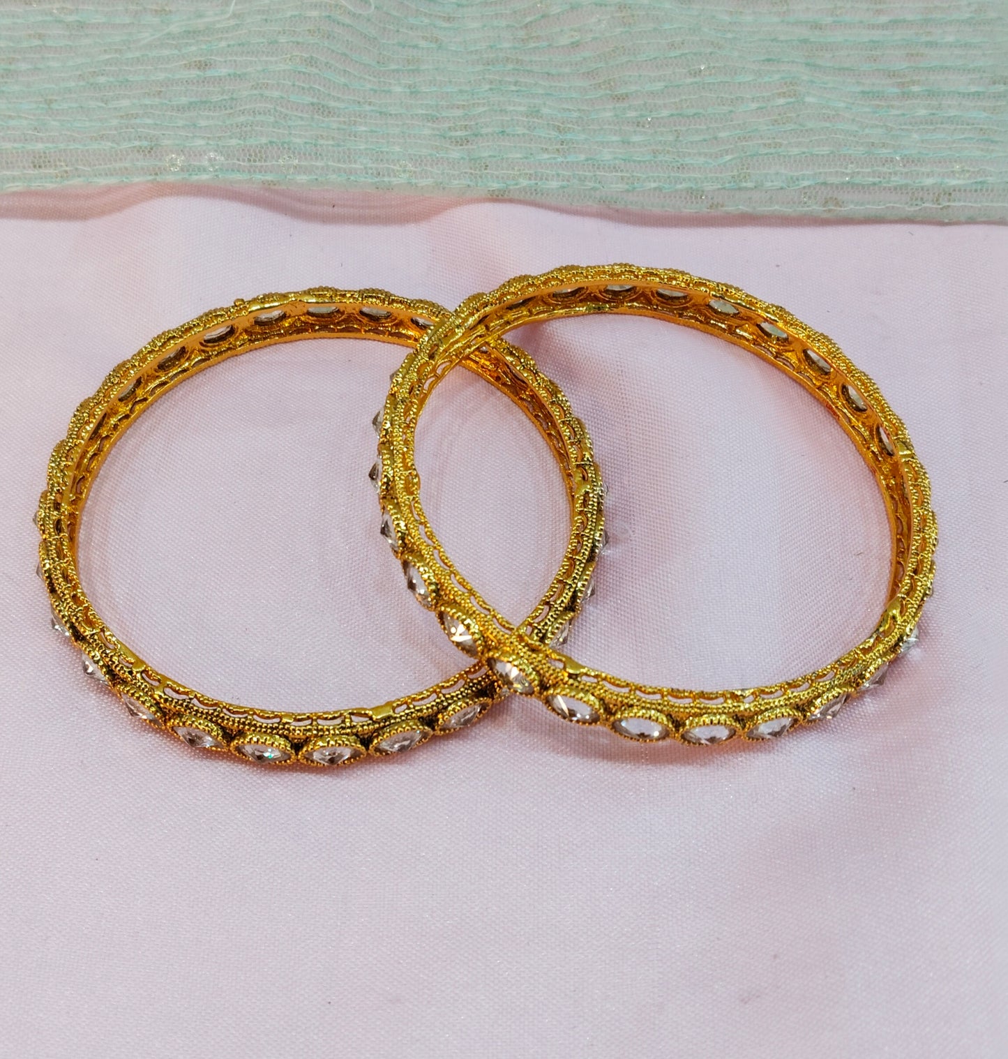 2.6 Size Indian bangles jewelry /Traditional bollywood jewelry/ Gold bangles