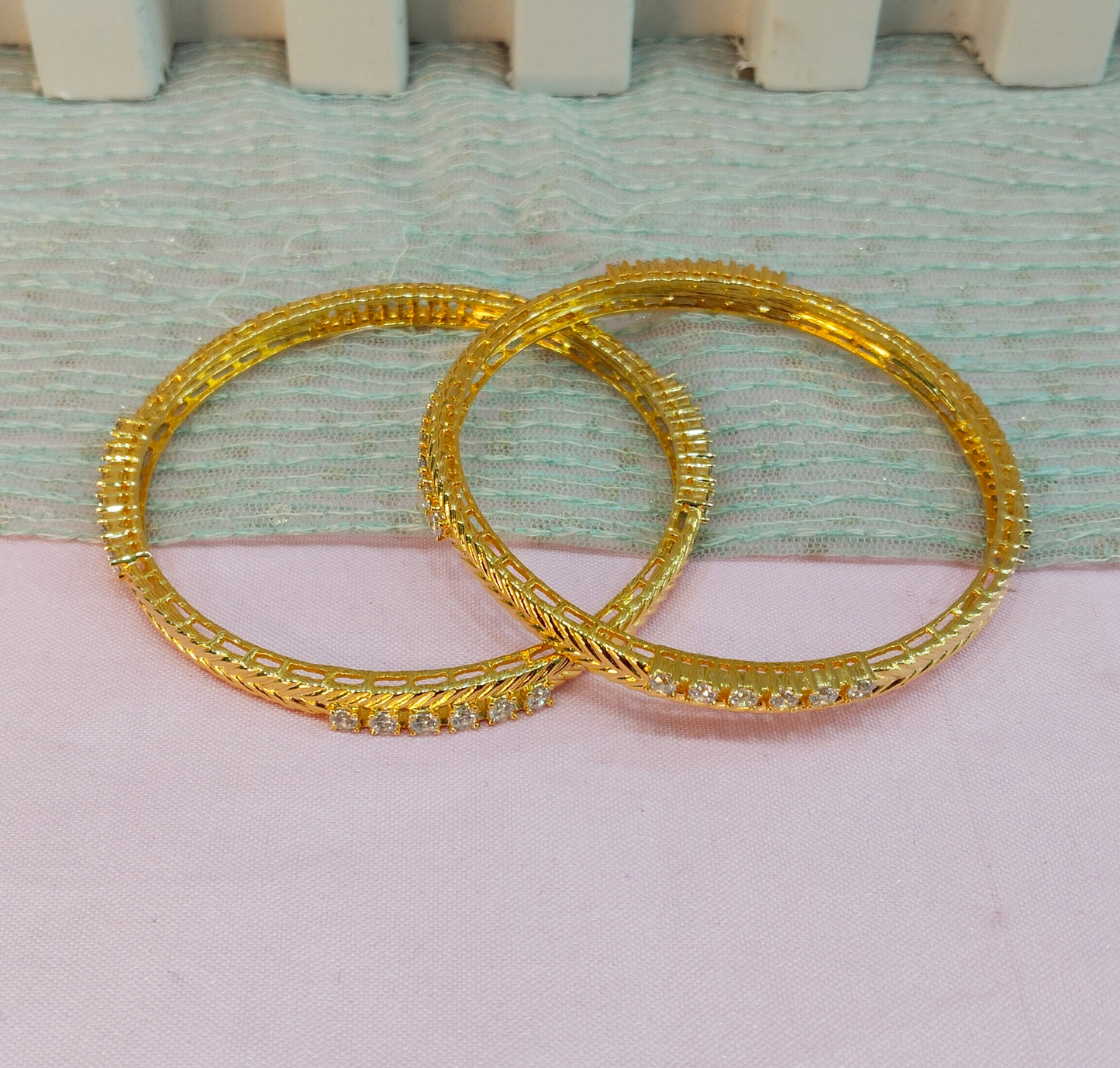 2.8 Size Indian bangles jewelry /Traditional bollywood jewelry/ Gold bangles
