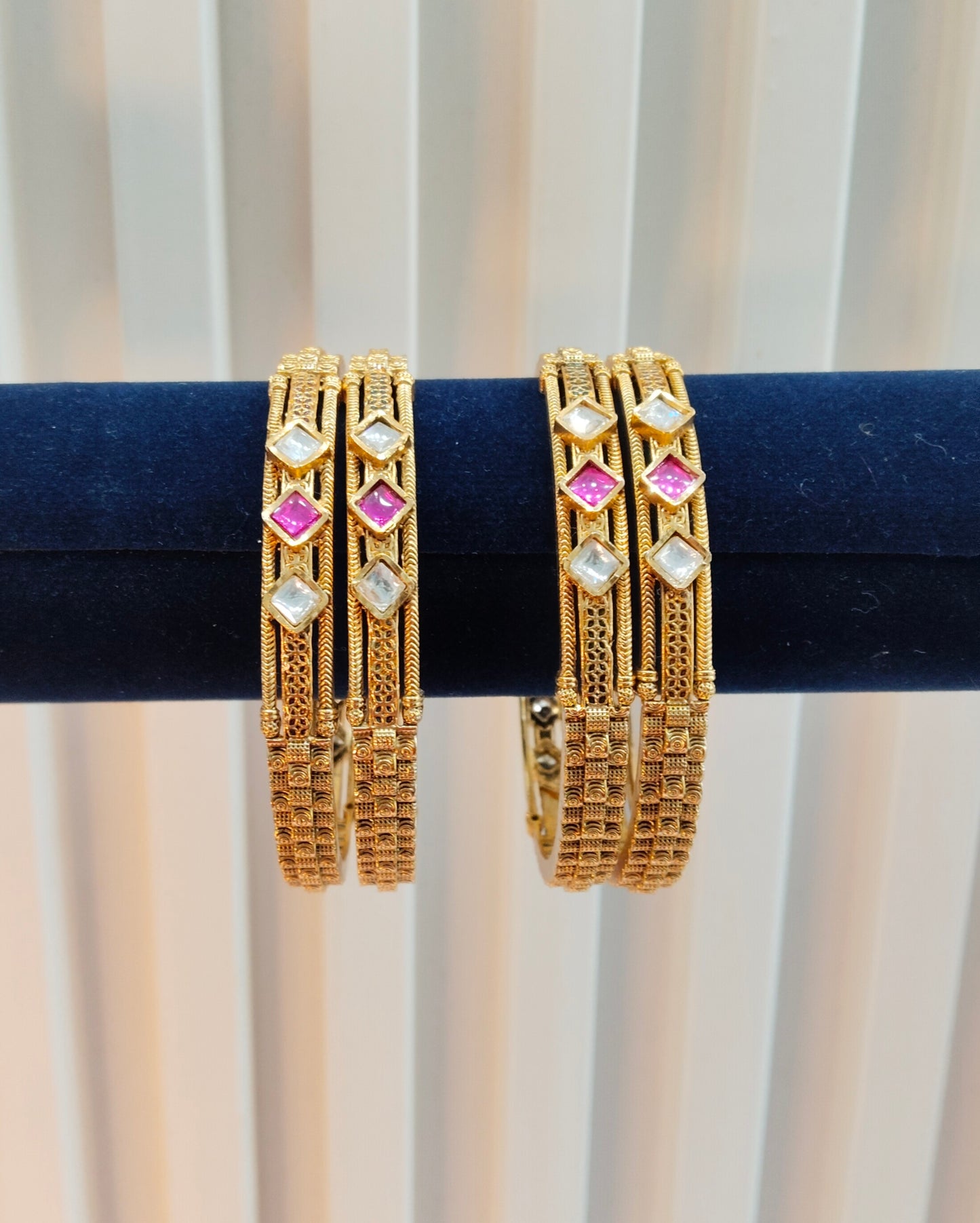 2.8 Size Indian bangles jewelry /Traditional bollywood jewelry/Ruby Gold bangles