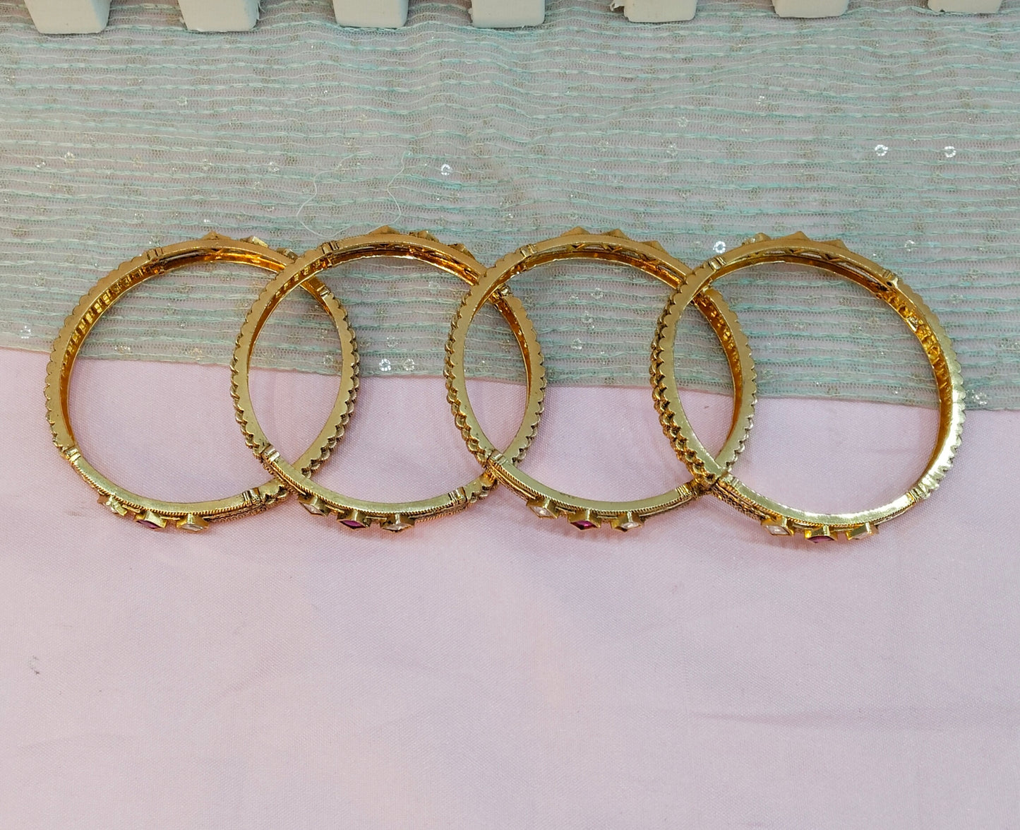 2.8 Size Indian bangles jewelry /Traditional bollywood jewelry/Ruby Gold bangles