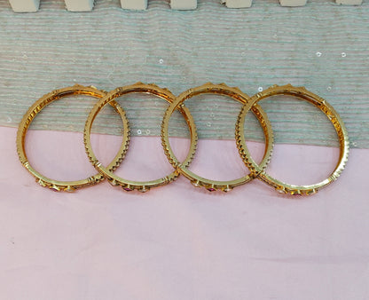 2.8 Size Indian bangles jewelry /Traditional bollywood jewelry/Ruby Gold bangles