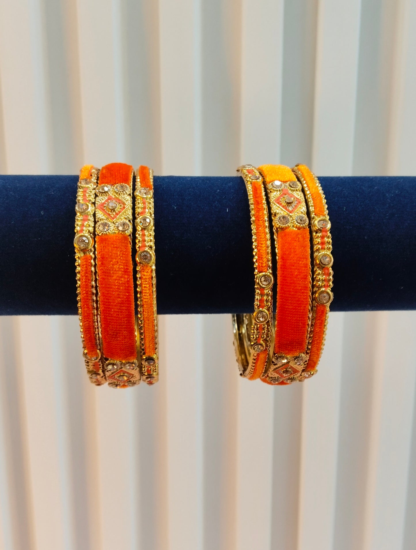 2.6 Size Indian bangles jewelry /Traditional bollywood jewelry/ Orange Antique bangles