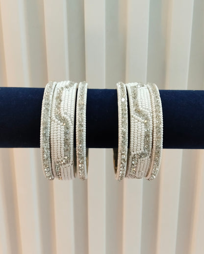 2.6 Size Indian bangles jewelry /Traditional bollywood jewelry/Silver White Antique bangles