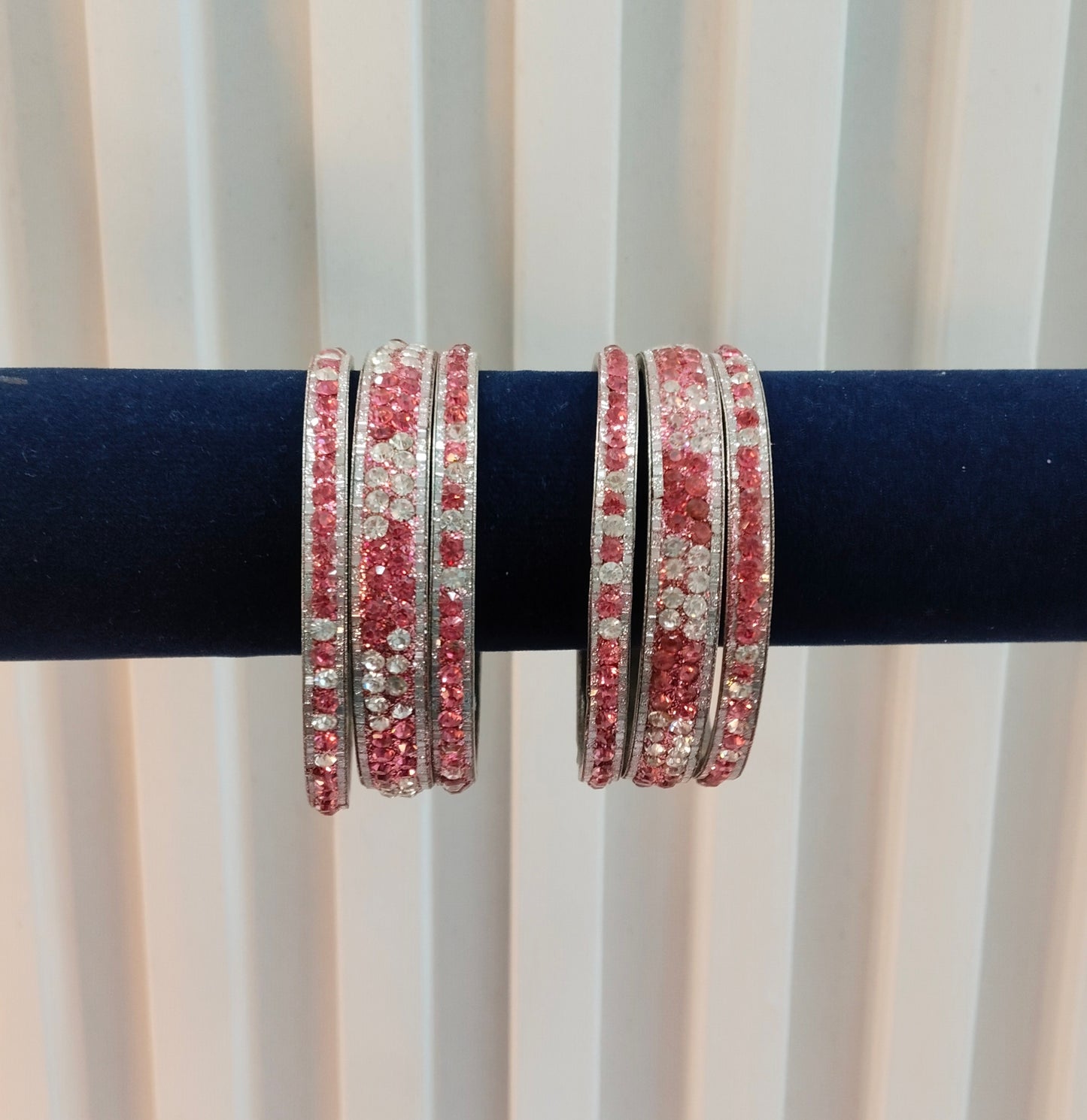 2.6 Size Indian bangles jewelry /Traditional bollywood jewelry/Silver Pink Antique bangles