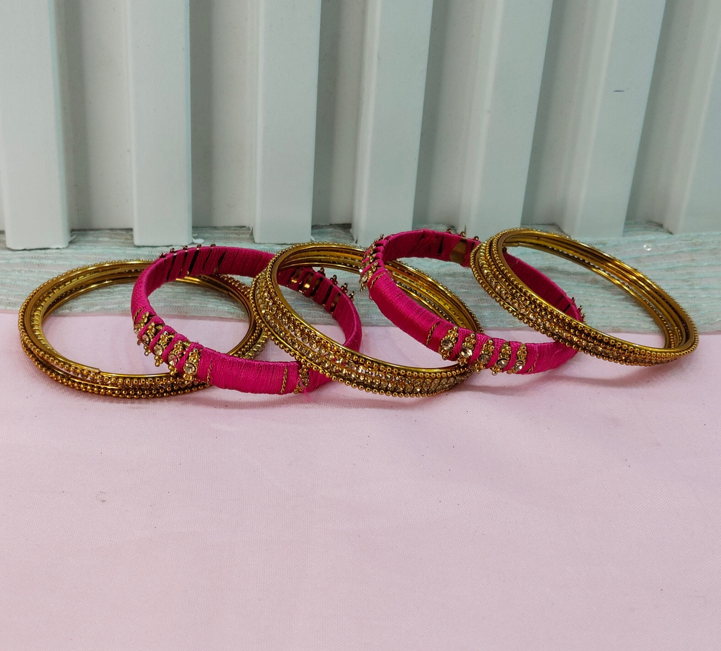 2.6 Size Indian bangles jewelry /Traditional bollywood jewelry/Majenta Antique bangles