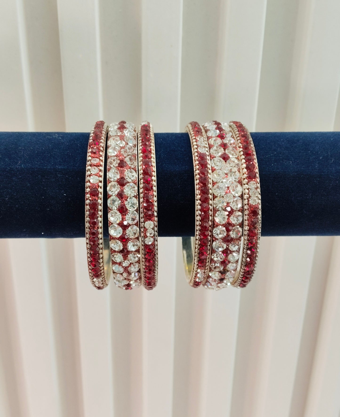 2.6 Size Indian bangles jewelry /Traditional bollywood jewelry/Silver Maroon Antique bangles