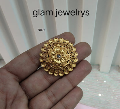 Gold Cocktail Indian Finger Rings