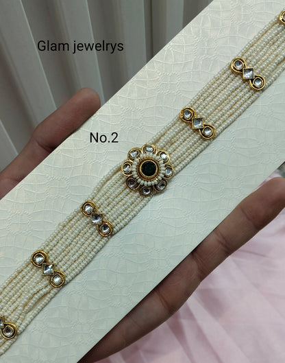 Indian Kundan Headpiece Matha Patti Head piece sheesh fool/Bollywood Head Piece Tikka Hair chain