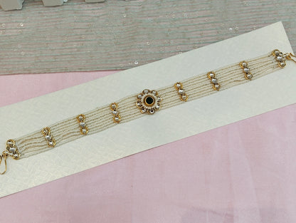 Indian Kundan Headpiece Matha Patti Head piece sheesh fool/Bollywood Head Piece Tikka Hair chain