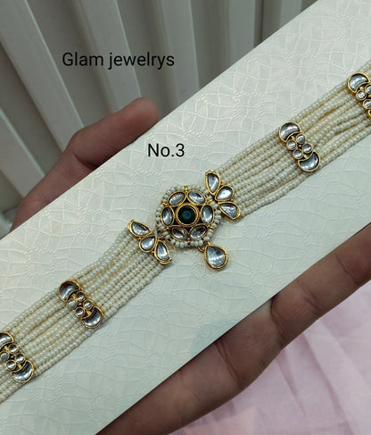 Indian Kundan Headpiece Matha Patti Head piece sheesh fool/Bollywood Head Piece Tikka Hair chain