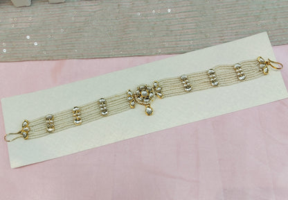 Indian Kundan Headpiece Matha Patti Head piece sheesh fool/Bollywood Head Piece Tikka Hair chain