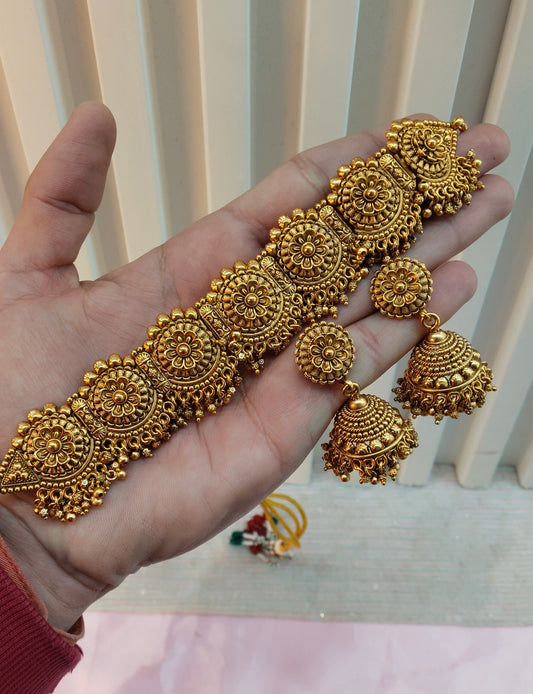 Gold Polki Choker Indian Jewellery Arjan Set