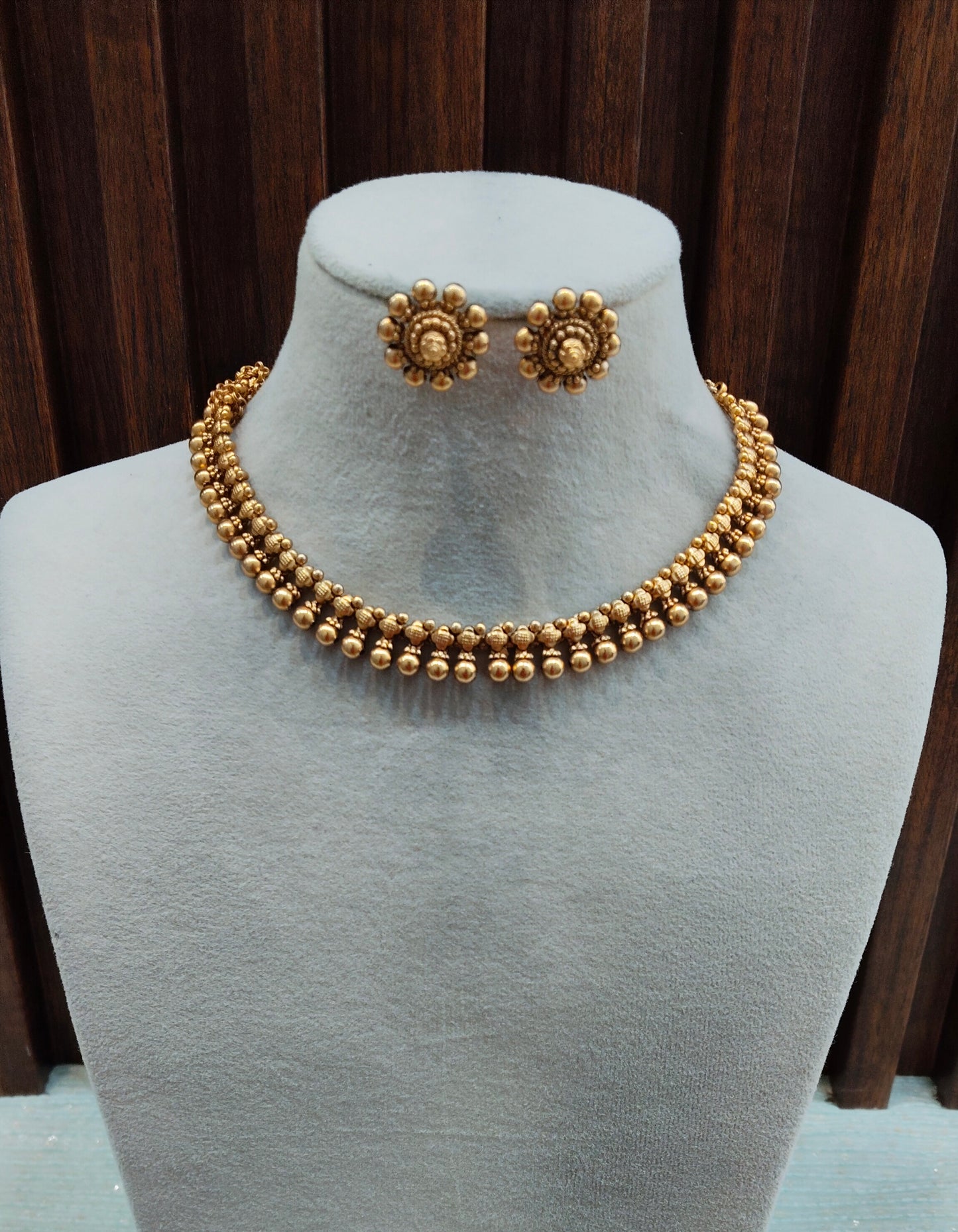 Gold Polki Necklace Indian Jewellery Simran Set