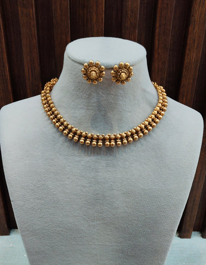 Gold Polki Necklace Indian Jewellery Simran Set
