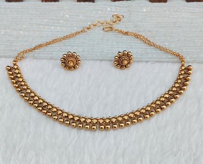 Gold Polki Necklace Indian Jewellery Simran Set