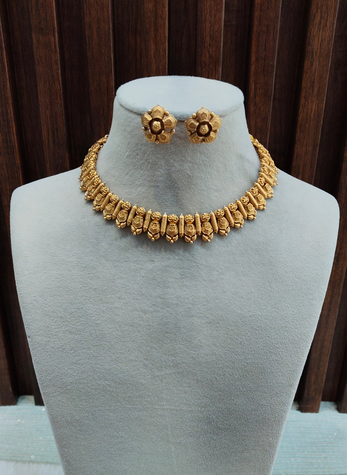 Gold Polki Necklace Indian Jewellery Simran Set