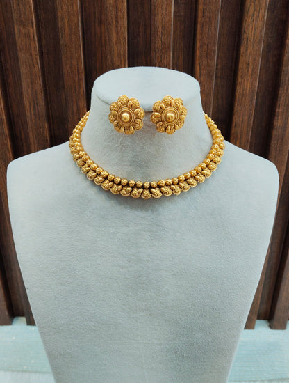 Gold Polki Necklace Indian Jewellery Simran Set