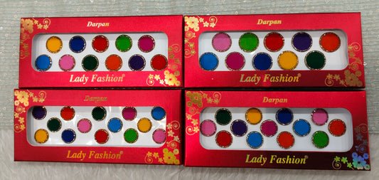 Indian Round Bindis Tattoo Sticker Multicolor Bollywood Card