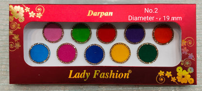 Indian Round Bindis Tattoo Sticker Multicolor Bollywood Card