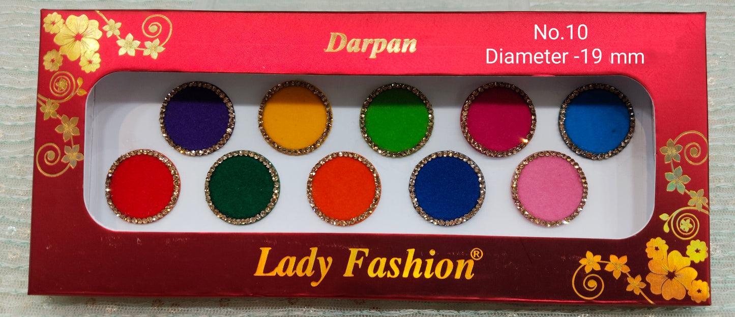 Indian Round Bindis Tattoo Sticker Multicolor Bollywood Card