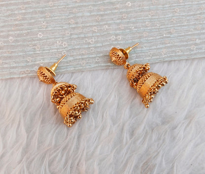 Gold Jhumki Indian Bollywood Earrings