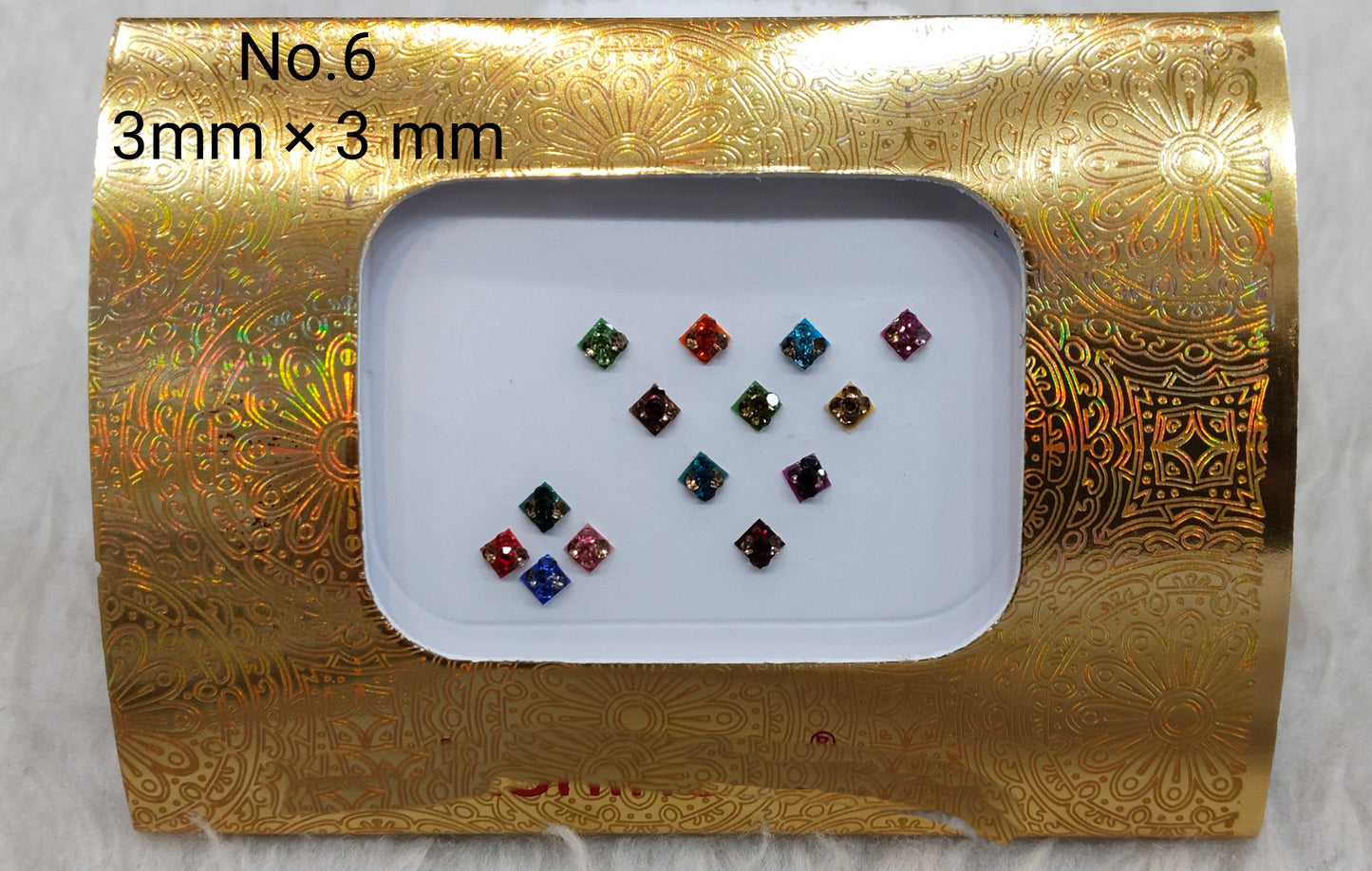 Indian Round And Long Bindis Tattoo Sticker Multi Color Bollywood Card