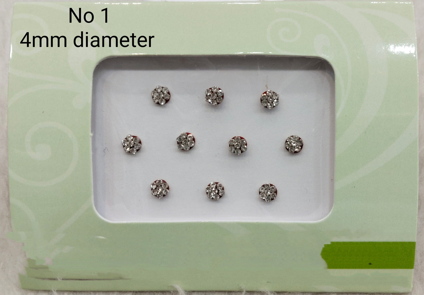 Indian Round Bindis Tattoo Sticker Silver Gold Bollywood Card